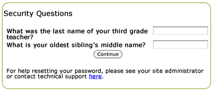 Security questions image